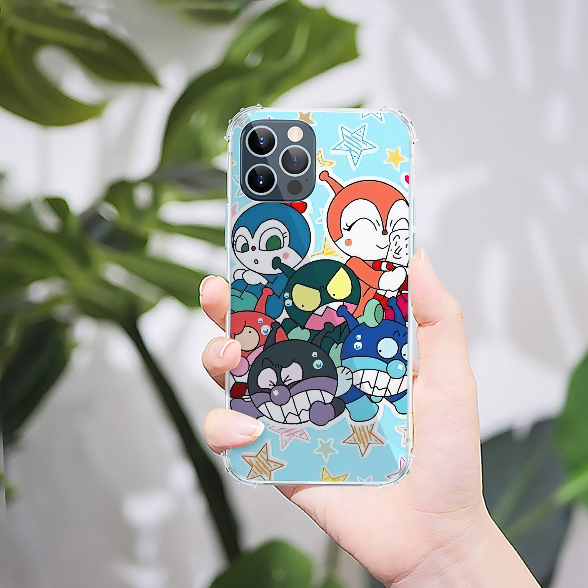 （画像用） アンパンマン Anpanman 【iPhone 12シリーズ対応】透明スマホケース（クリアソフトケース）